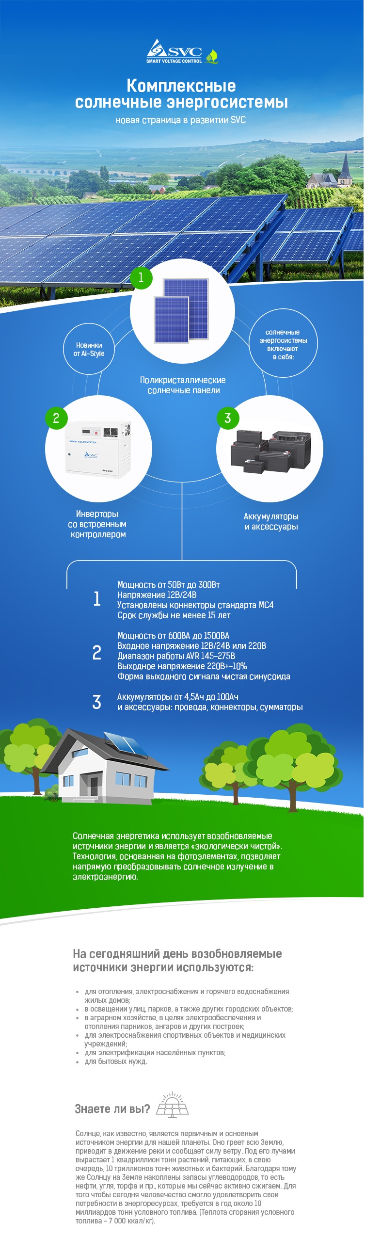 Комплексные солнечные энергосистемы от SVC!